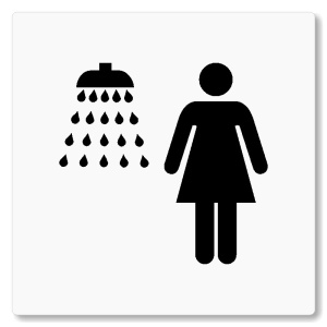 Sprcha ženy, 80x80mm, bílá, Nevada